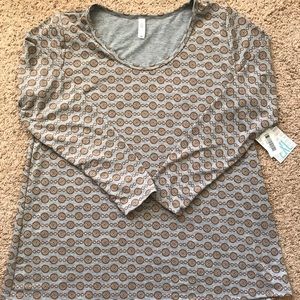LuLaRoe Lynnae Perfect Long Sleeve Shirt NWT 2X